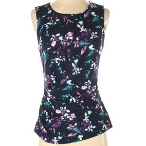 Robert Rodriguez Floral Draped Sleeveless Top
